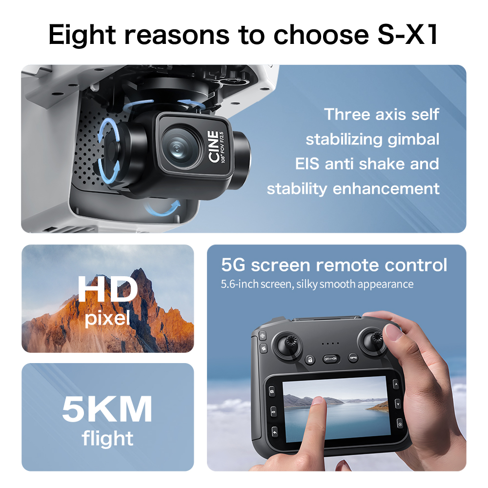 Original S-X1 GPS Foldable RC  - Drone Gps Mount recension och pris