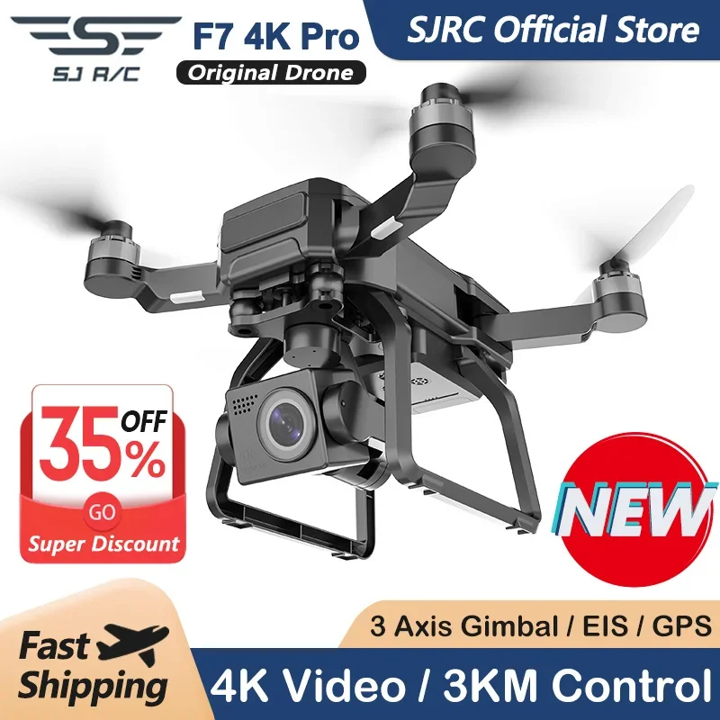 SJRC F7 4K PRO Camera Drone GP - Drone Gimbal recension och pris